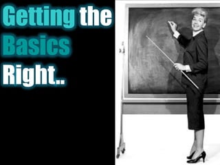 Gettingthe BasicsRight..