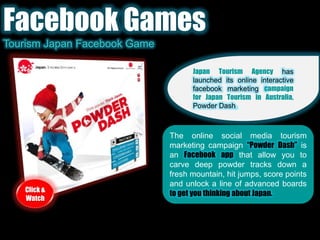 Facebook Games<br />Tourism Japan Facebook Game<br />Japan Tourism Agency has launched its online interactive facebook mar...