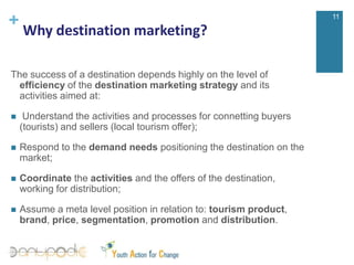 Respond to the demand needs positioning the destination on the market;