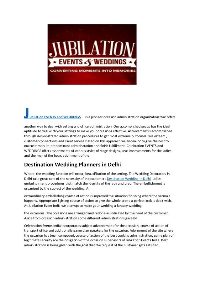 Destination Wedding Planners In Delhi