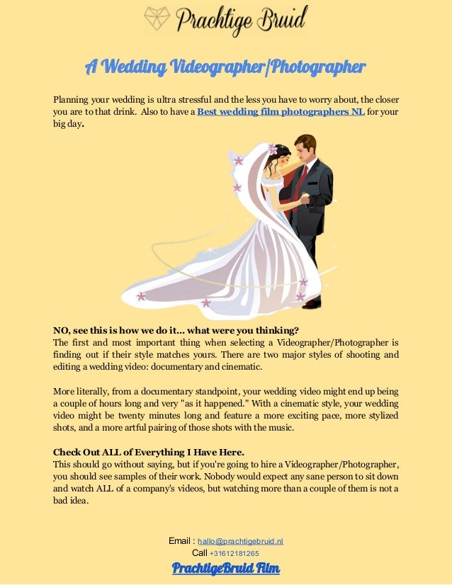 Destination Wedding Videographer Netherlands