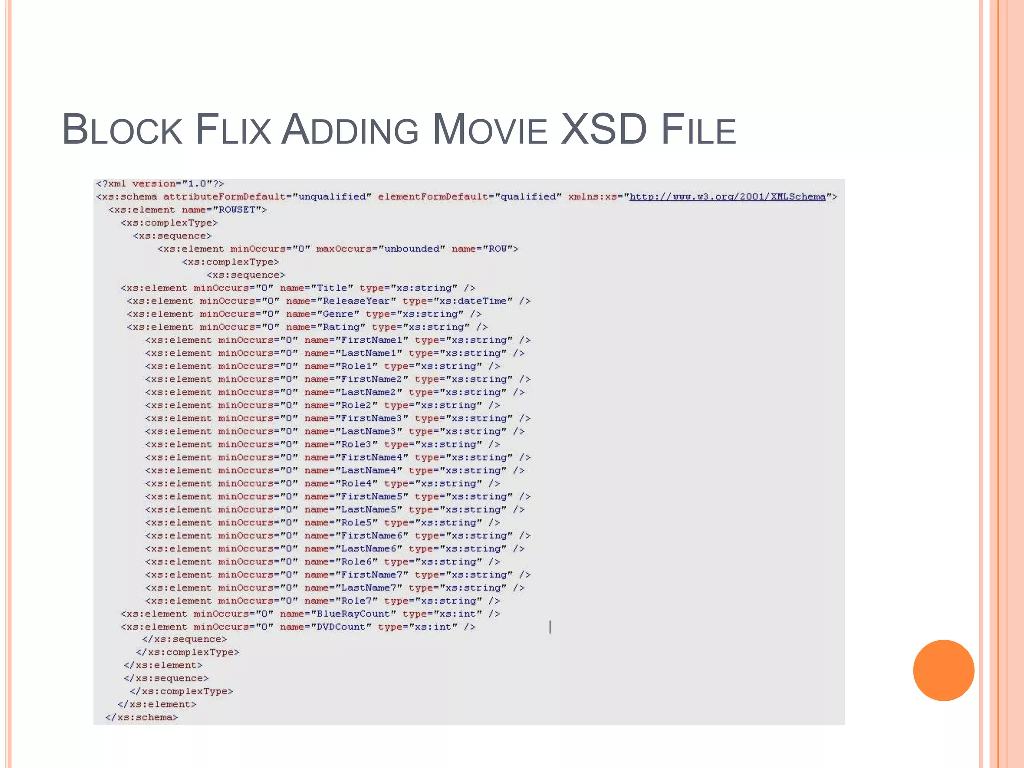 Block Flix Adding Movie XSD File