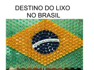 DESTINO DO LIXO
NO BRASIL
 