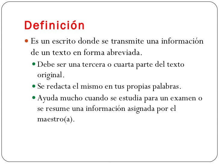 Como hacer un Resumen