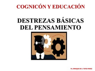 COGNICÓN Y EDUCACIÓN

DESTREZAS BÁSICAS
 DEL PENSAMIENTO




               Ps. ENRIQUE DE J. TAPIA PEREZ
 