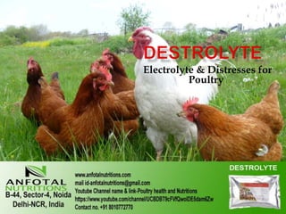 Electrolyte & Distresses for
Poultry
 