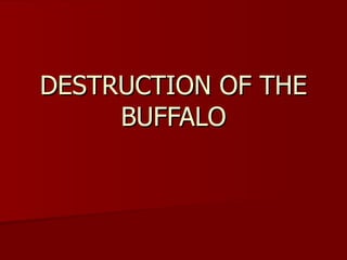 DESTRUCTION OF THE BUFFALO 