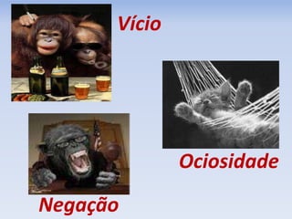 Ociosidade
Negação
Vício
 