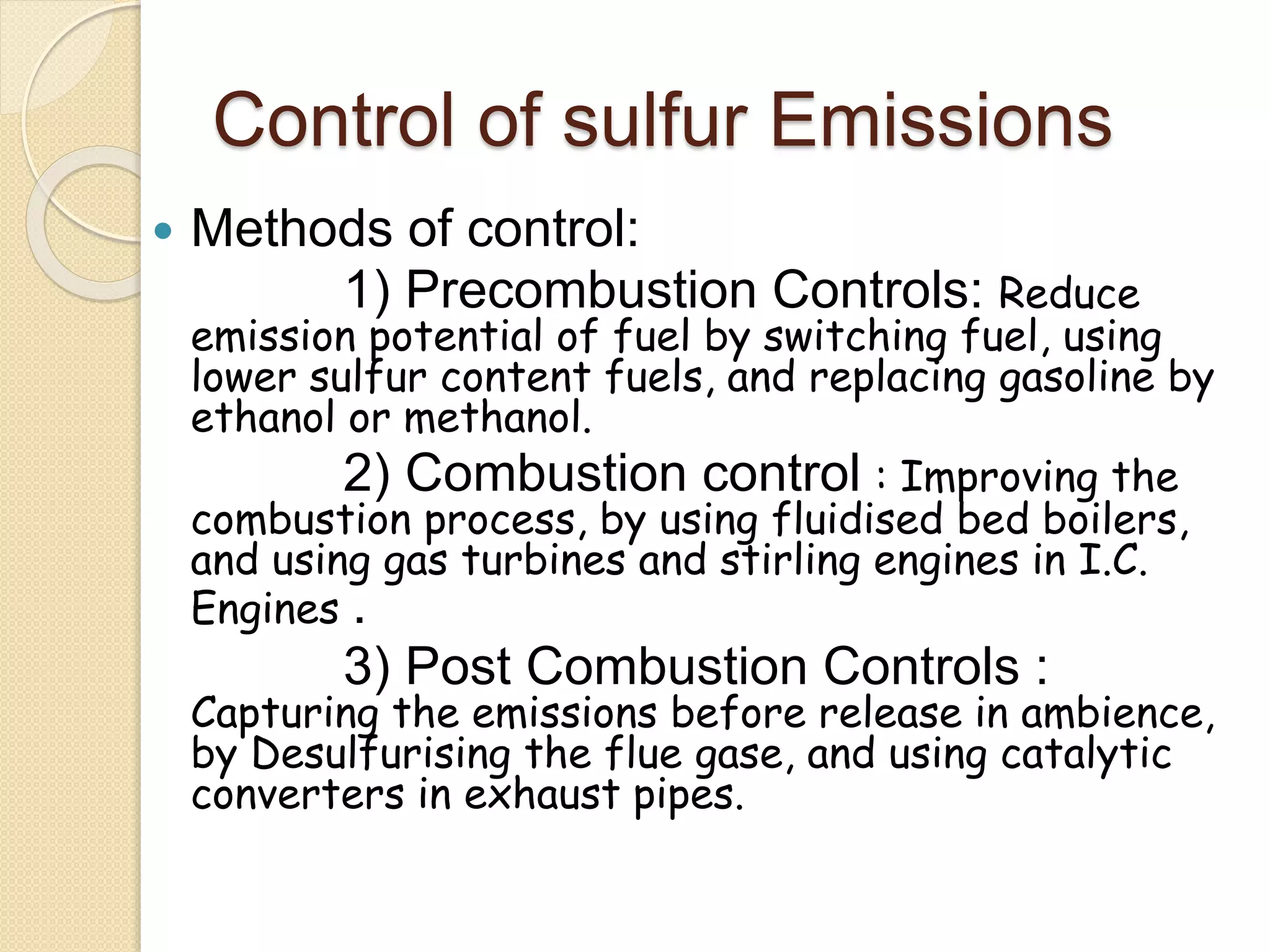 Desulfurisation of coal and oil | PPTX