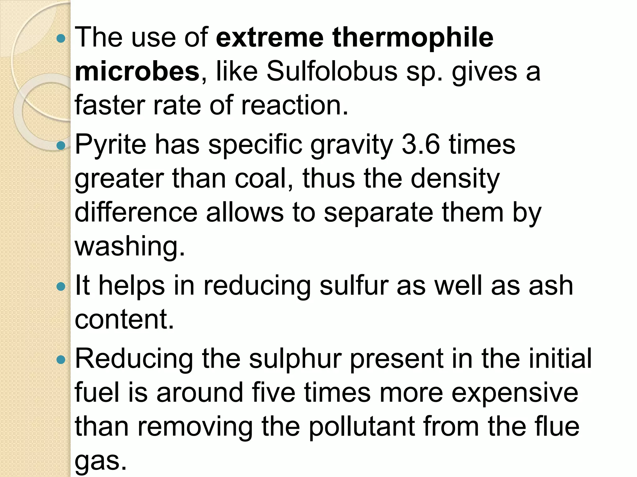 Desulfurisation of coal and oil | PPTX