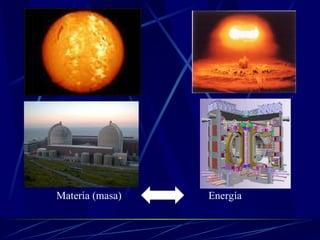 Materia (masa)  Energía 