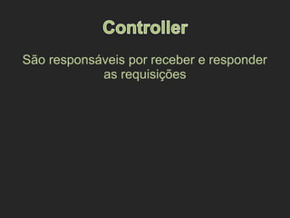 São responsáveis por receber e responder
as requisições
 