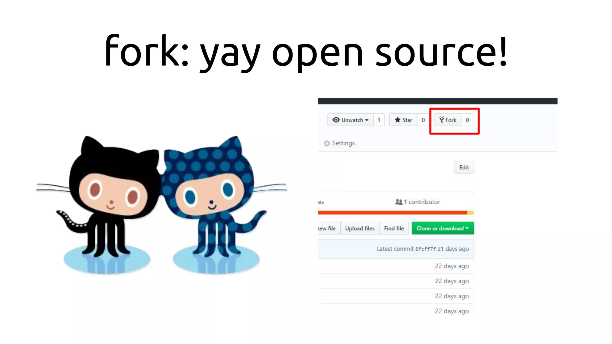 fork: yay open source!
 