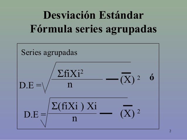 Desviación estandar series agrupadas