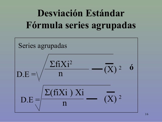 Desviaci n Estandar Series Simples