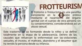 Desviaciones Sexuales tema de interes para el personal de salud. tipo y