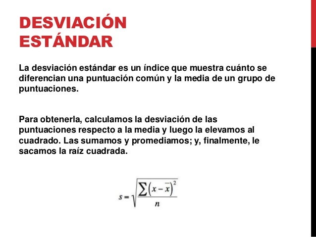 Para Que Sirve La Desviacion Estandar