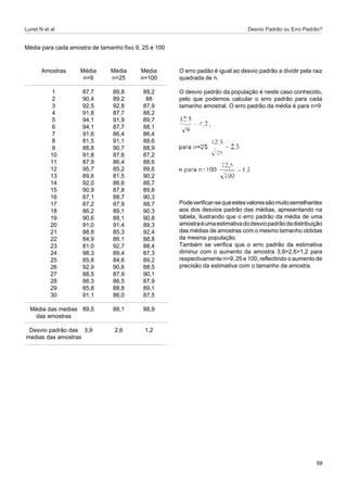 Desvio padrao e erro padrao | PDF