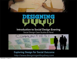 Introduction to Social Design Event - Opening Presentation Slide 1
