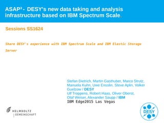 #ibmedge© 2016 IBM Corporation
Case Study: A Reference
Implementation for Data-
Intensive Technical Workflows
Session SNP-1221
Ulf Troppens / Sep 21st, 2016
 