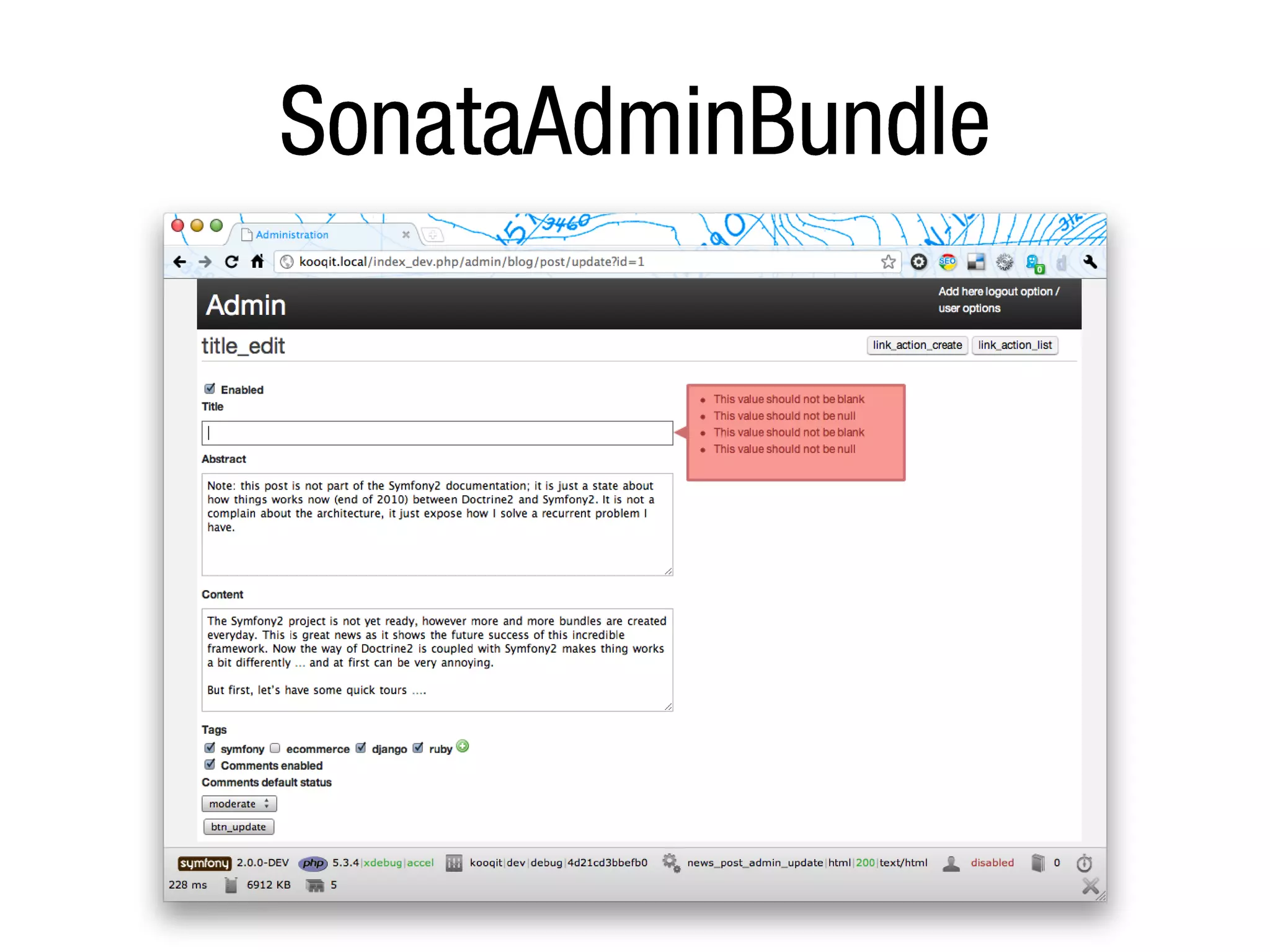 Desymfony 2011 - Habemus Bundles