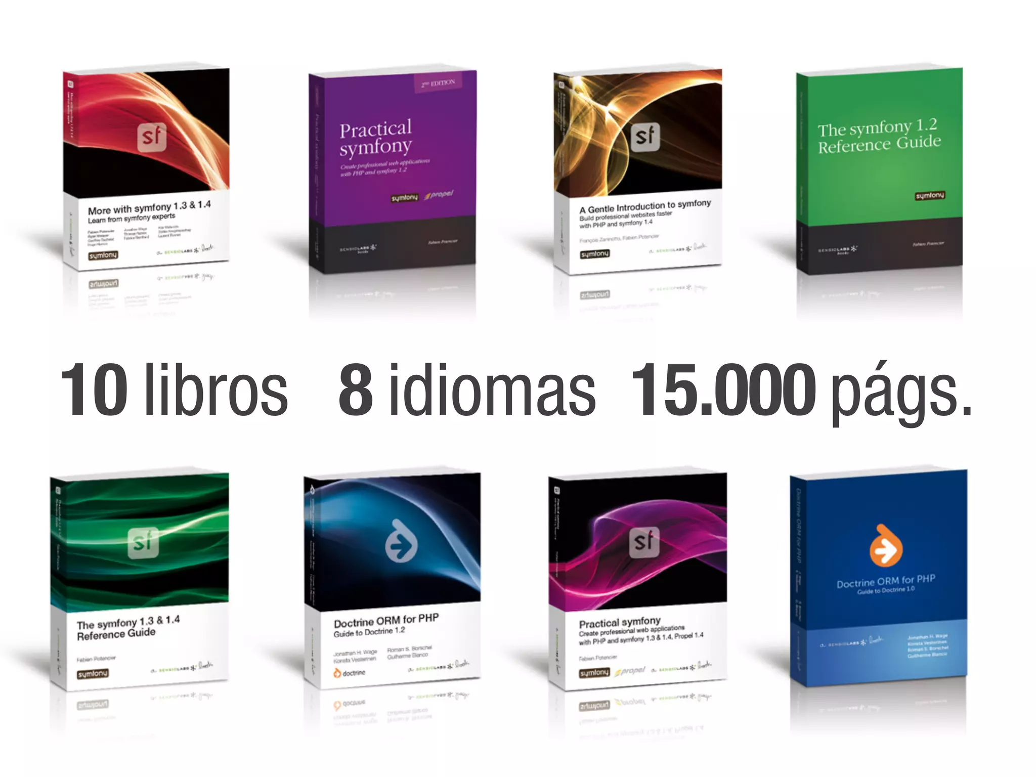 10 libros 8 idiomas 15.000 págs.
 