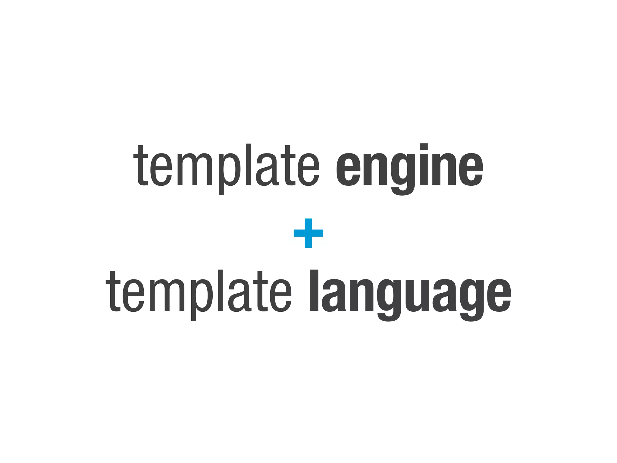 template engine
        +
template language
 