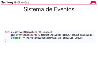 Symfony @ OpenSky
Sistema de Eventos
 