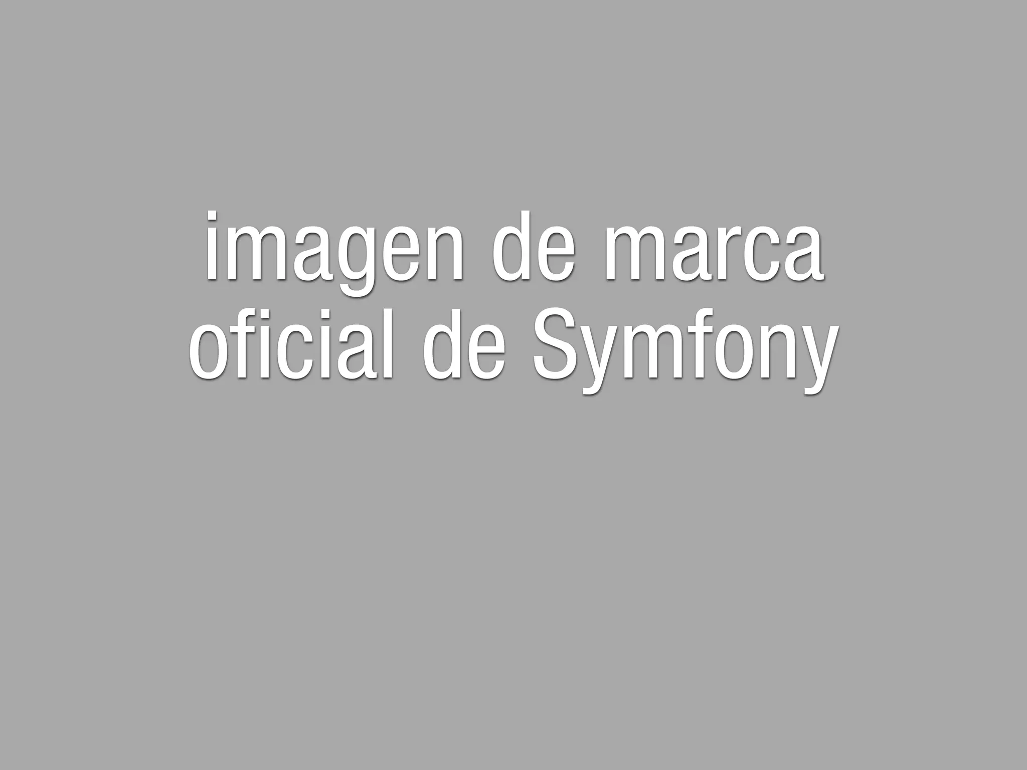 imagen de marca
oficial de Symfony
 