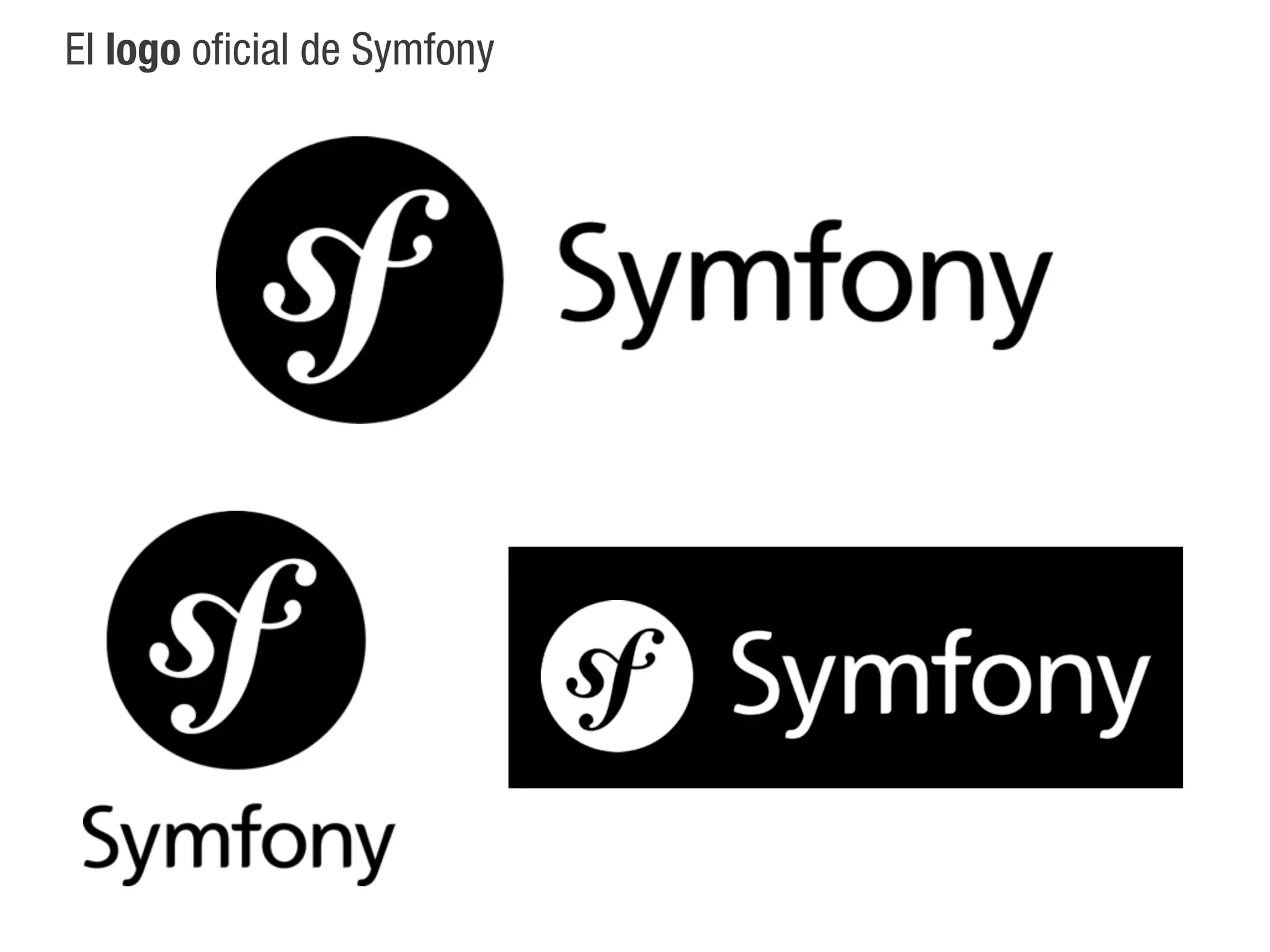 El logo oficial de Symfony
 