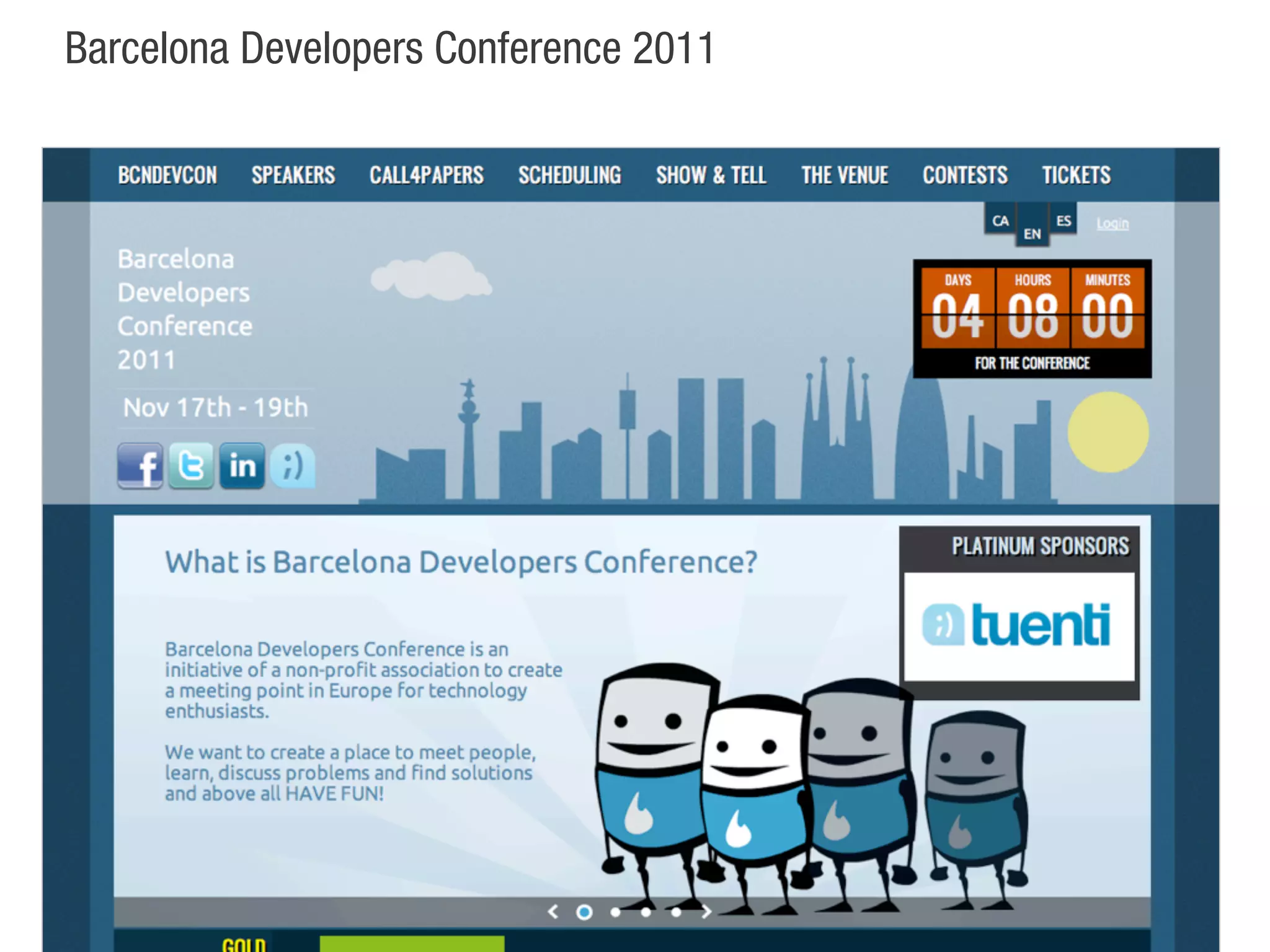 Barcelona Developers Conference 2011
 
