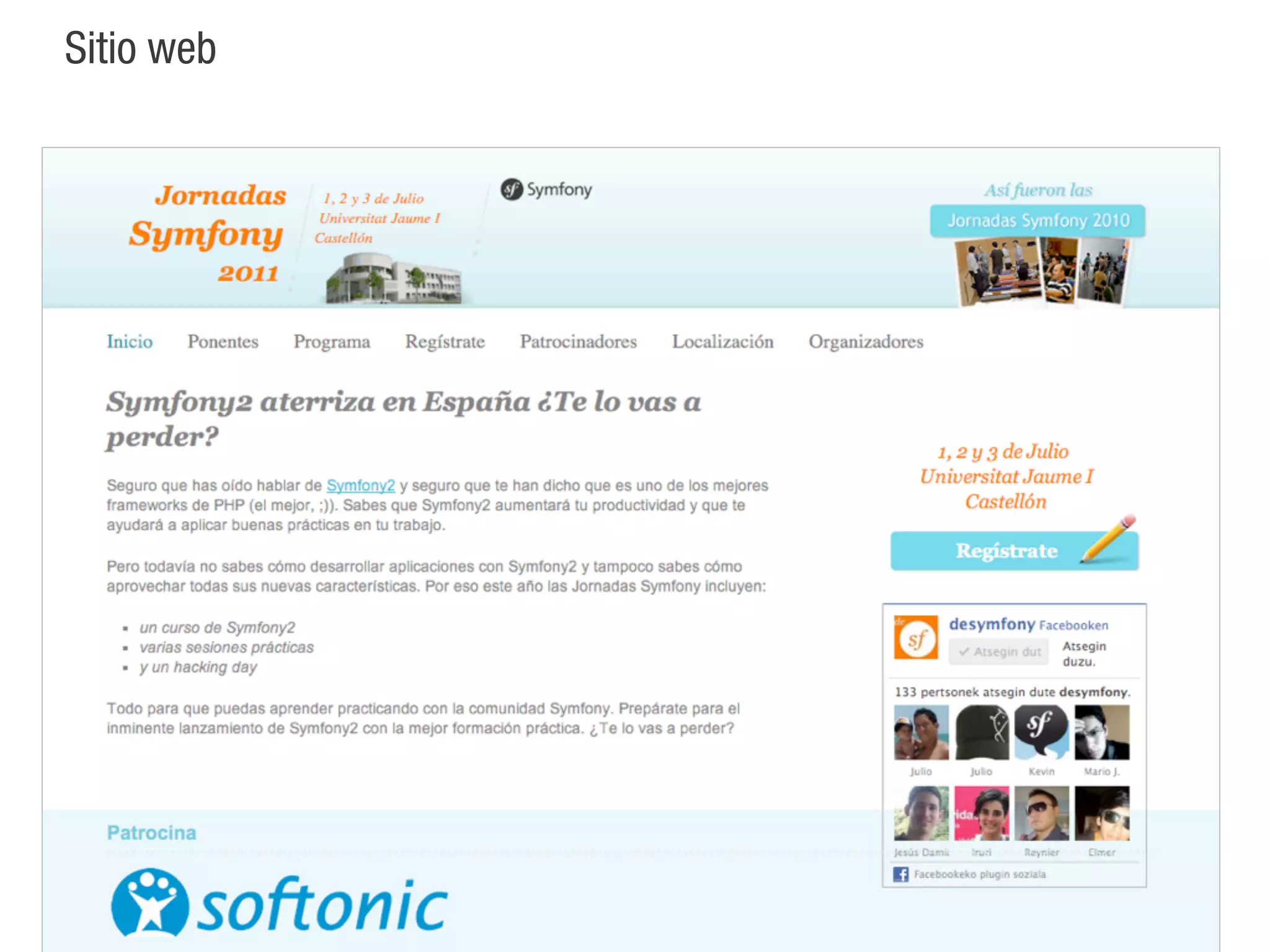 Sitio web
 