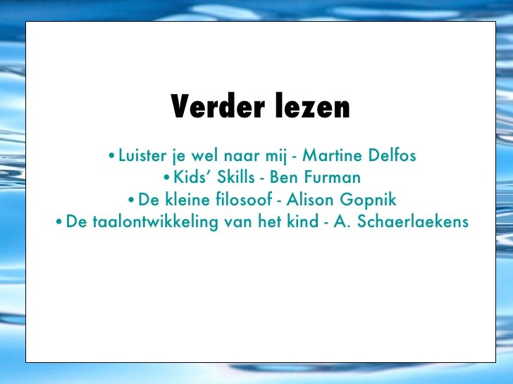 De taal van het kind