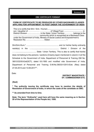 Cen Certificate Example.pdf Detailed cen01-2019-rrb -ntpc | PDF