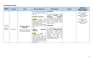 Sample Rationale On Pd Program Detailed-PD-Program-Design-and-M_E-Plan-Form.pdf