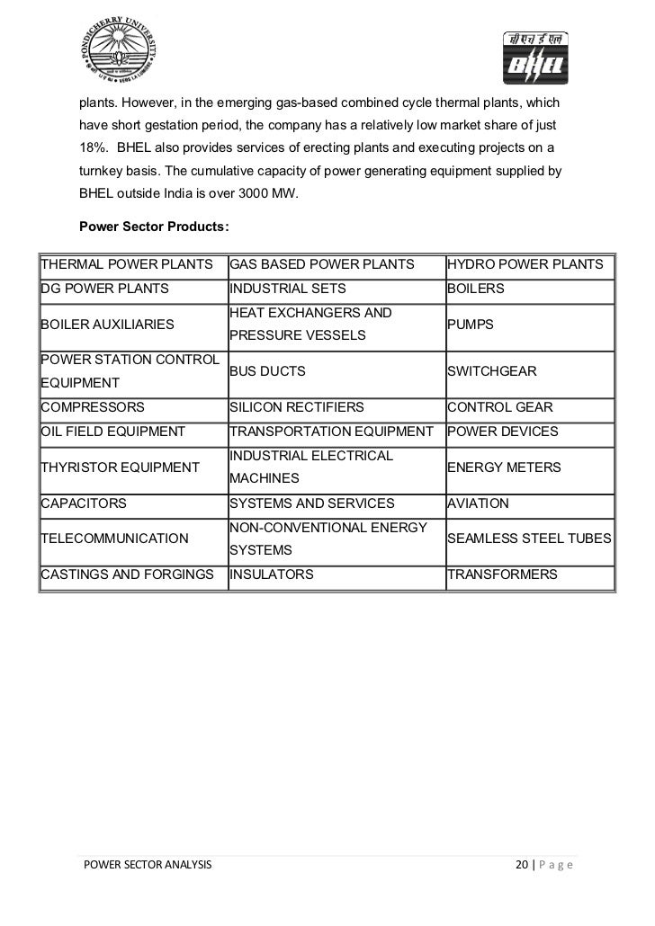 Detailed Analysis Of Power Plant Equipments (Power Sector)