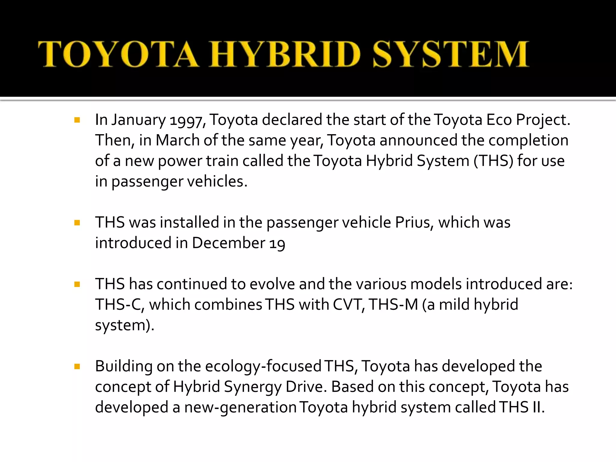 Detailed analysis of the toyota prius engine | PPTX