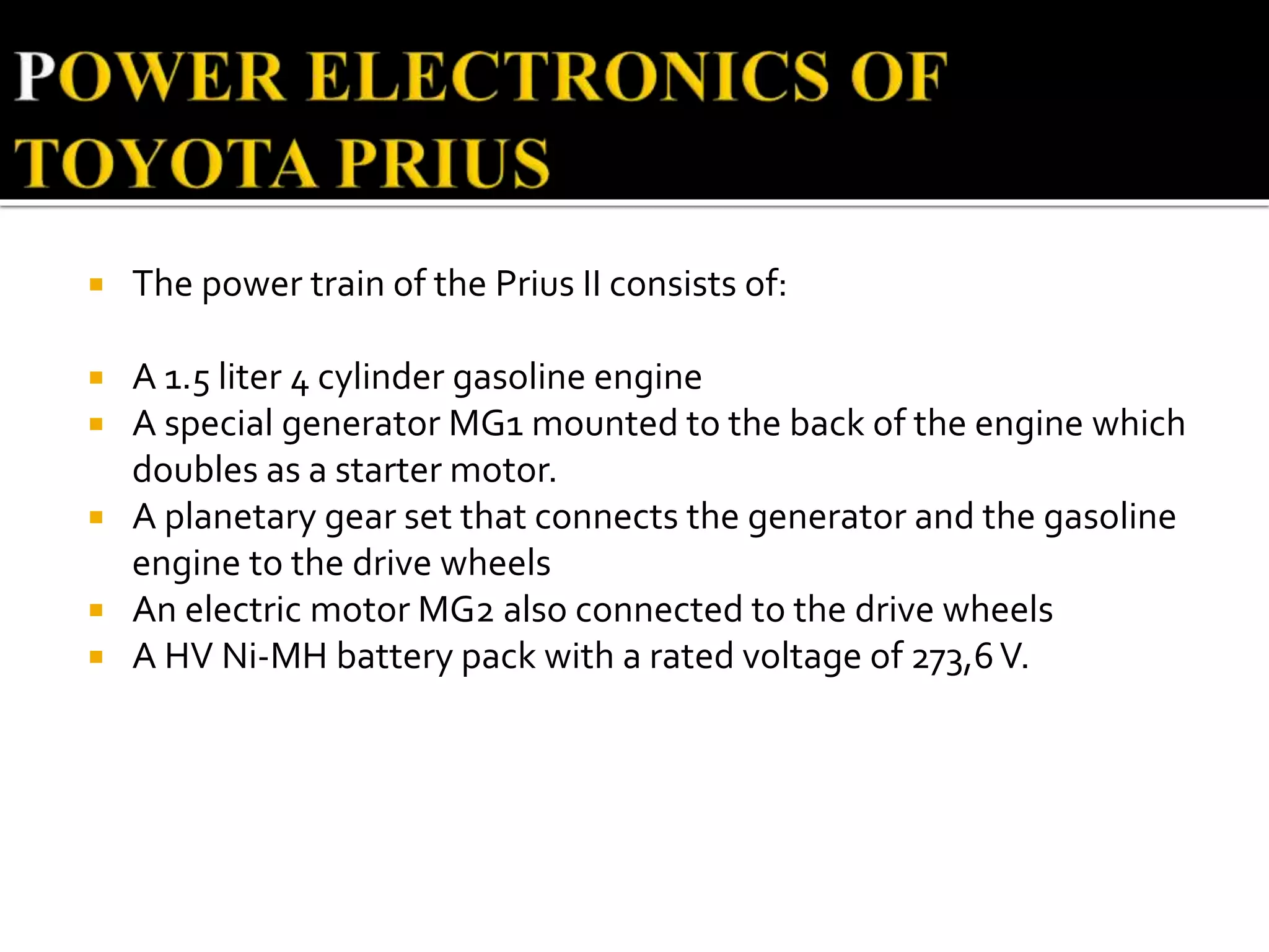 Detailed analysis of the toyota prius engine | PPTX