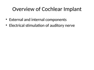 Signa Choclear Comprehensive Overview of Signal Coding Strategies in Cochlear Implants ...