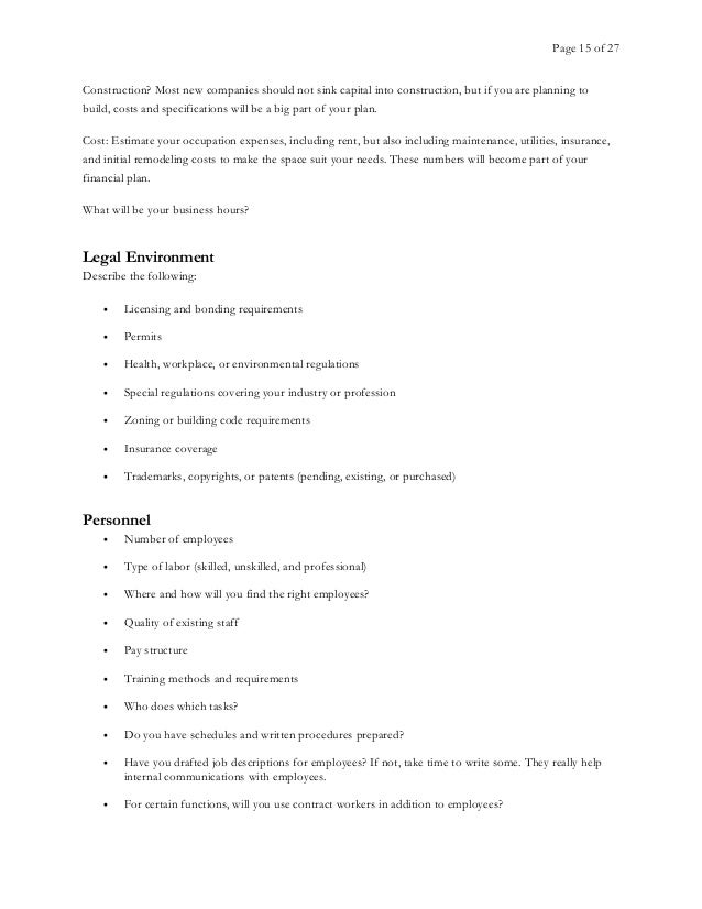 a detailed business plan