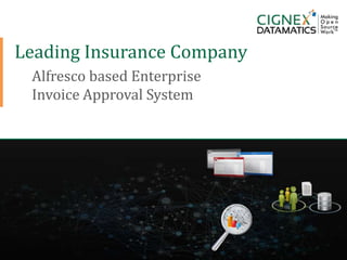 CIGNEX Datamatics Confidential www.cignex.com
Leading Insurance Company
Alfresco based Enterprise
Invoice Approval System
 