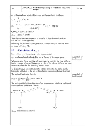 Detailed design of portal frames | PDF