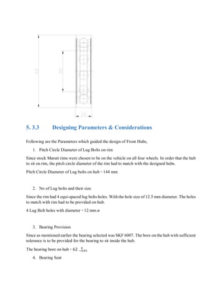 Detailed design report on design of upright and hub | PDF