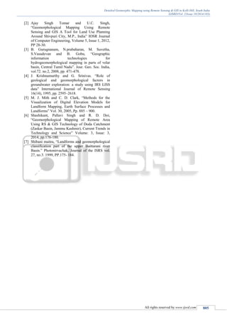 Detailed Geomorphic Mapping of Kolli Hill Using Remote Sensing and GIS ...