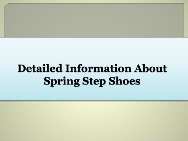 spring step shoes