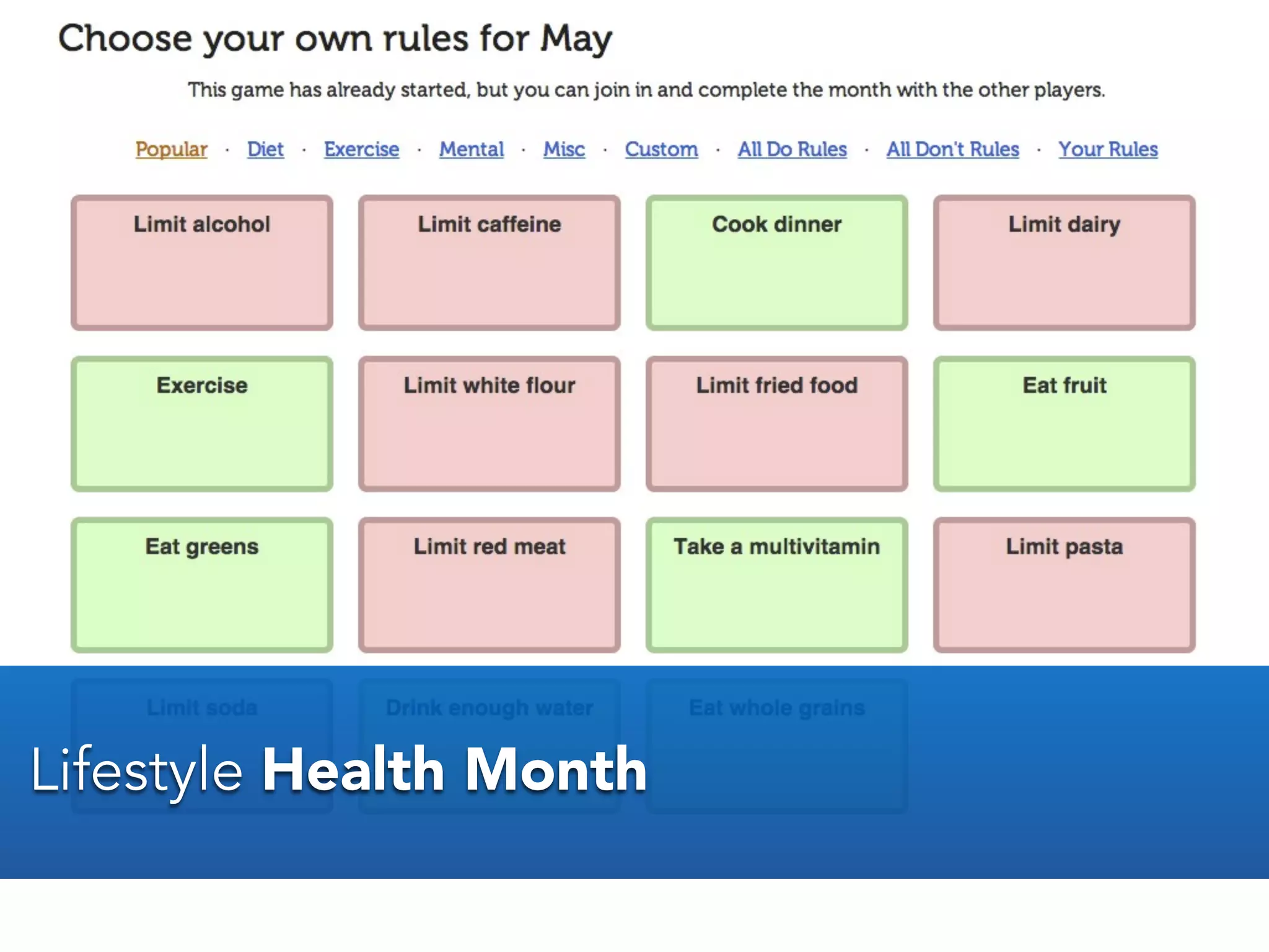 Lifestyle Health Month
 