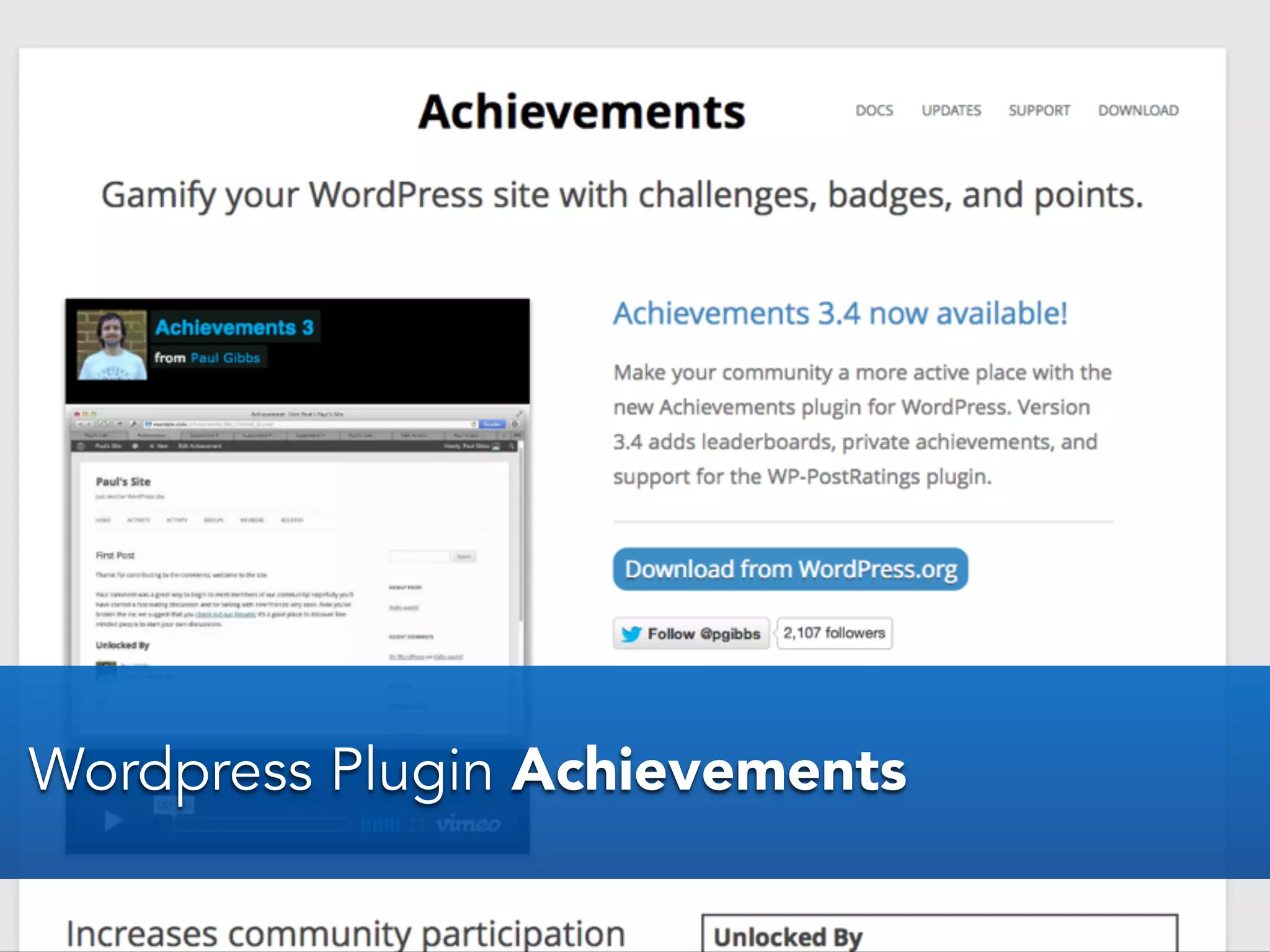 Wordpress Plugin Achievements
 