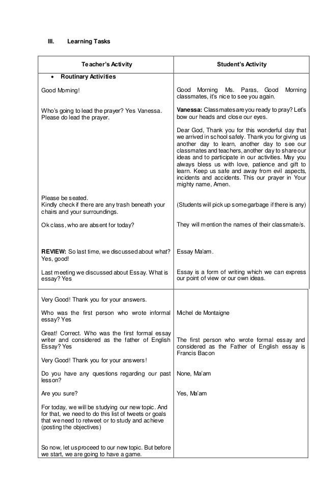 formal essay