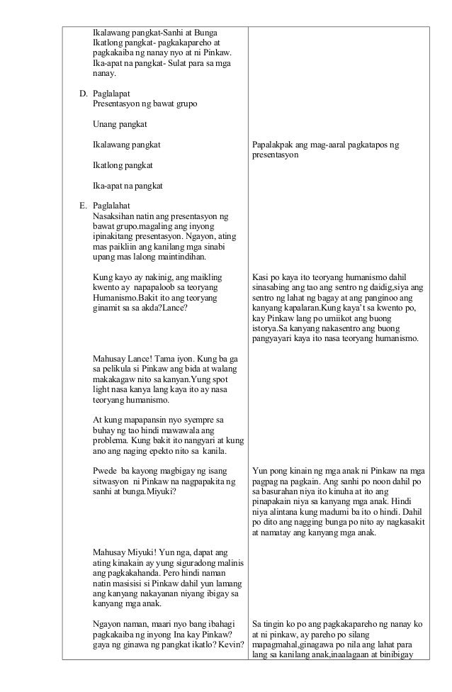 Detailed Lesson Plan In Filipino Detailed Lesson Plan In Filipino