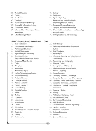6
60. Applied Chemistry
61. Geology
62. Geochemical
63. Geophysics
64. Space science and Technology
65. Geographic Informa...